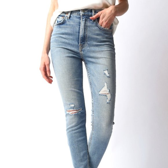 GRLFRND Kendall Skinny Jeans in Say You Will Blue - Picture 1 of 7